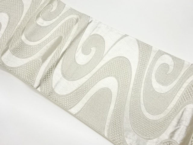 リサイクル　流水模様織出し袋帯